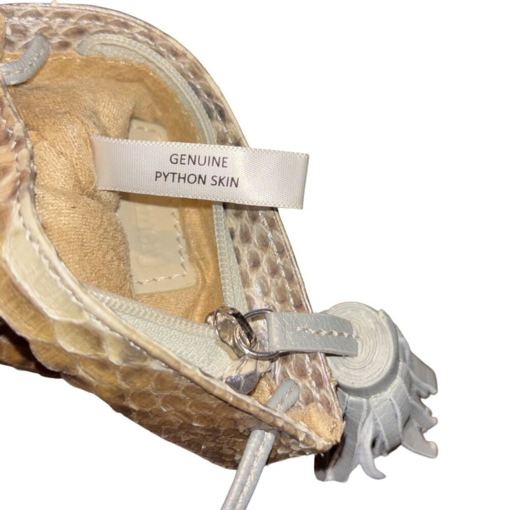 Presmer Genuine Python Skin Crossbody Bag With Tassel - Picture 4 of 4
